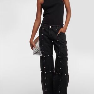 THE ATTICO
Studded convertible low-rise straight jeans